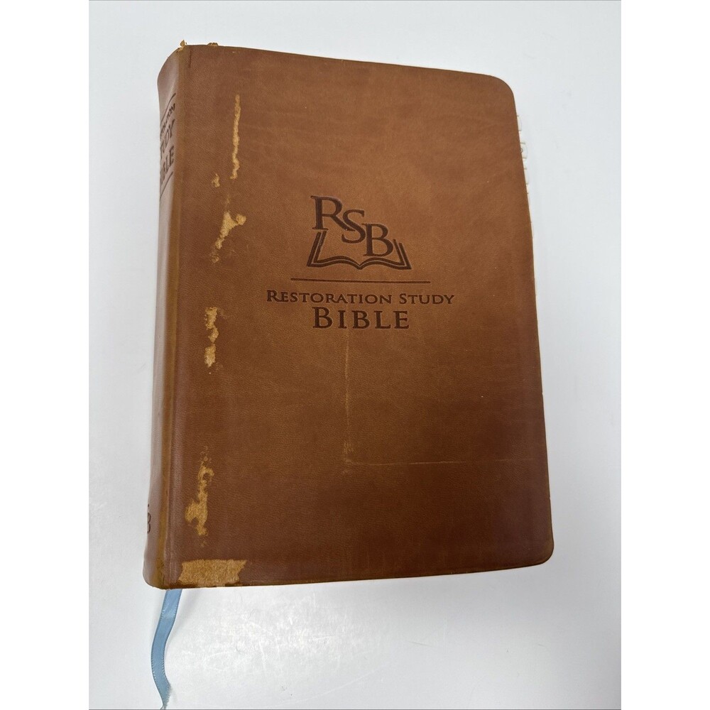 Restoration Study Bible Brown Leather 2011 LOOK imitation leather